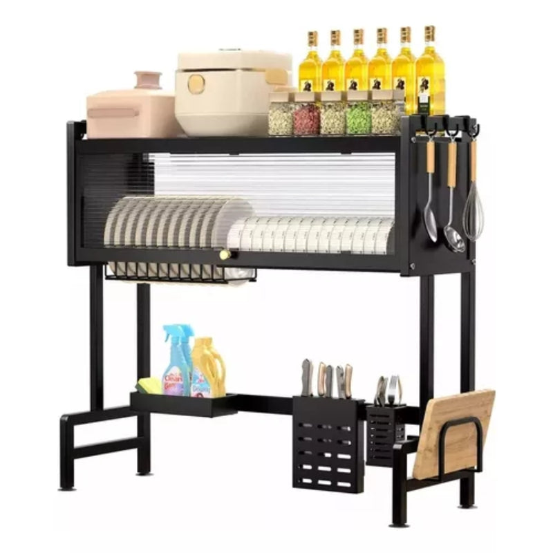 Organizador Y Escurridor Platos Loza Con Tapa 85cm