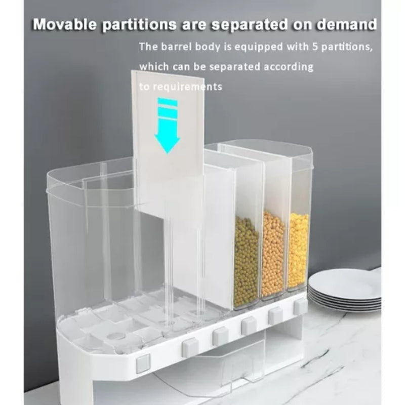 Dispensador Organizador De Cereales Y Granos 6 Botones