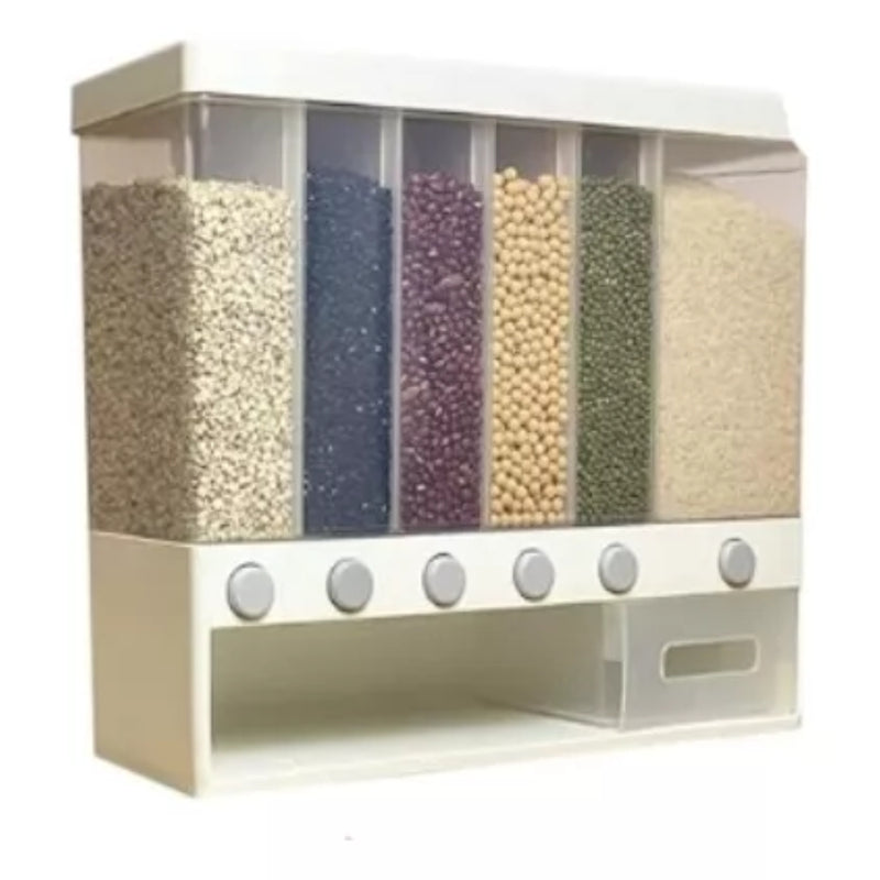 Dispensador Organizador De Cereales Y Granos 6 Botones